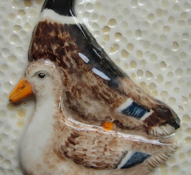 Ceramic Relief Duck Picture - Susan Tindall